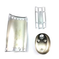 3-teiliges Chrome Set für Auspuffanlage / Hitzebleche
