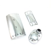 3-teiliges Chrome Set für Auspuffanlage / Hitzebleche