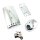 3-teiliges Chrome Set für Auspuffanlage / Hitzebleche