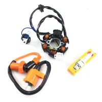 Lichtmaschine Stator für PEUGEOT stehend AC LC 2-TAKT + BR7HS & Racing Zündspule