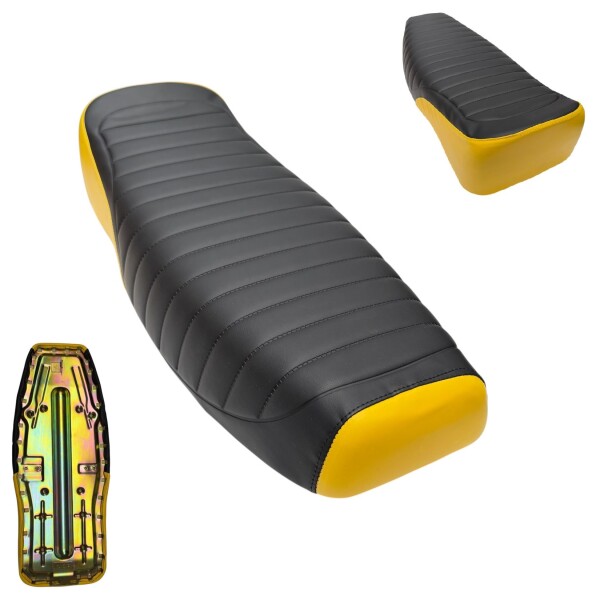 Sitzbank für SIMSON S51 - in schwarz/gelb