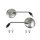 14+15 - Spiegel links und rechts * RUND - CHROME - mit M10