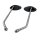 14+15 - Spiegel links und rechts * RUND - CHROME / SCHWARZ - mit M10 R