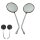 14+15 - Spiegel links und rechts * RUND - CHROME / SCHWARZ - mit M10 R