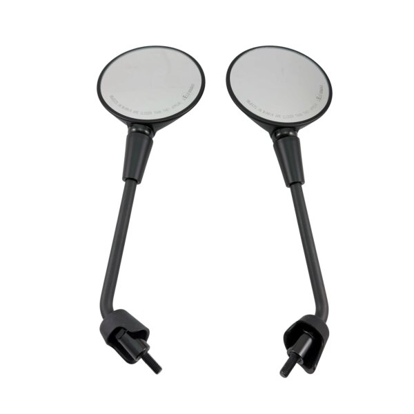 SPIEGEL SET für VESPA GT, GTV, GTS 125-300 in MATT SCHWARZ (lang >18cm)