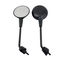 SPIEGEL SET für VESPA GT, GTV, GTS 125-300 in MATT SCHWARZ (lang >18cm)