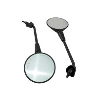 SPIEGEL SET für VESPA GT, GTV, GTS 125-300 in MATT SCHWARZ (lang >18cm)