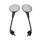 SPIEGEL SET für VESPA GT, GTV, GTS 125-300 in MATT SCHWARZ (lang >18cm)