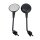 SPIEGEL SET für VESPA GT, GTV, GTS 125-300 in MATT SCHWARZ (lang >18cm)