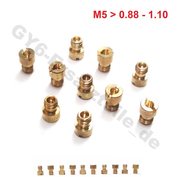 VERGASER DÜSEN SET M5 - 0.88-1.10mm  - 4-TAKT für DELLORTO VERGASER