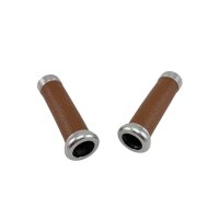 Lenker Griff Set in Lederoptik - Braun