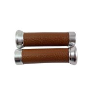 Lenker Griff Set in Lederoptik - Braun